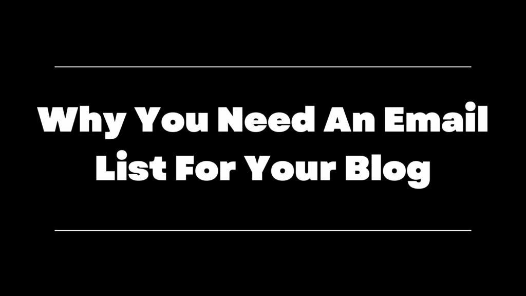 email list for your blog